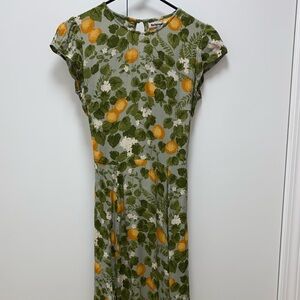 Reformation gavin dress in orange grove print